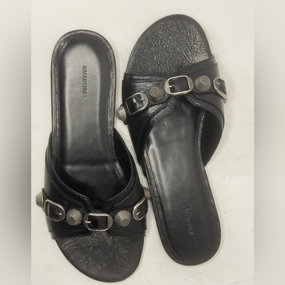 Balenciaga Le Cagole Women’s Slide Sandal Black Colo Size 38 New. - Picture 1 of 11